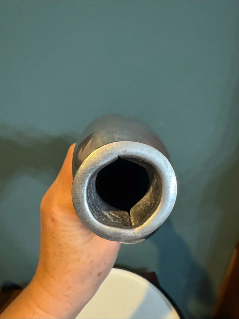 Metallic Sculptural Vase - Silver Modern Home Decor